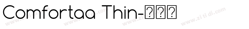 Comfortaa Thin字体转换